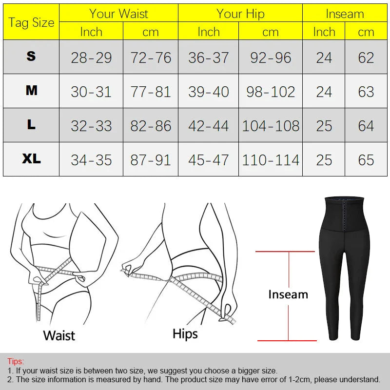 Womens Sauna Sweat Body Shaper High Waist Slimmer Tights Fitness Pants Workout Suit Slimming Waist Trainer Weight Loss Shapewear