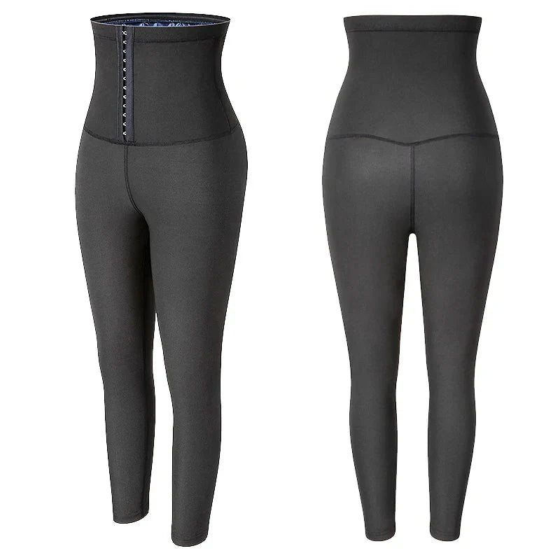 Womens Sauna Sweat Body Shaper High Waist Slimmer Tights Fitness Pants Workout Suit Slimming Waist Trainer Weight Loss Shapewear