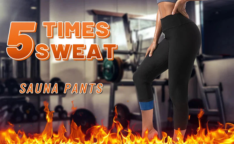 Womens Sauna Sweat Body Shaper High Waist Slimmer Tights Fitness Pants Workout Suit Slimming Waist Trainer Weight Loss Shapewear